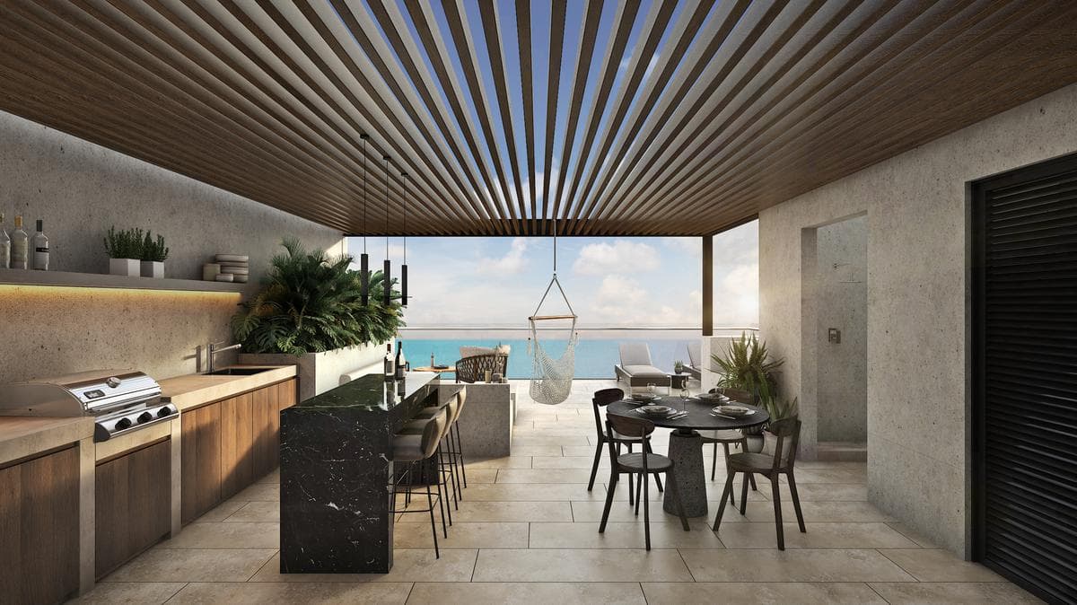 Penthouse with a solarium for sale at YUCALPETÉN RESORTS in Progreso, Yucatán.