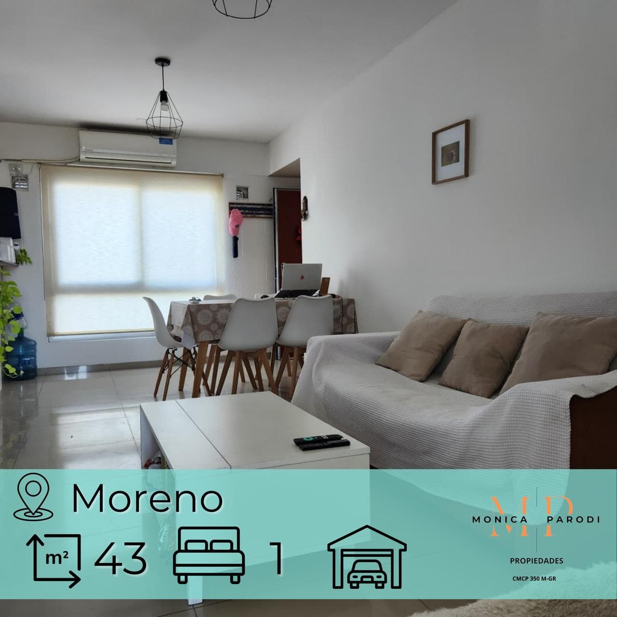 Apartment for sale in Central Moreno, with a covered parking space and storage room