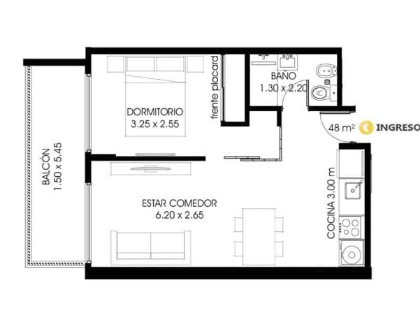 FOR SALE | FINANCING - 1-bedroom apartment with a balcony and amenities - Downtown, Rosario.