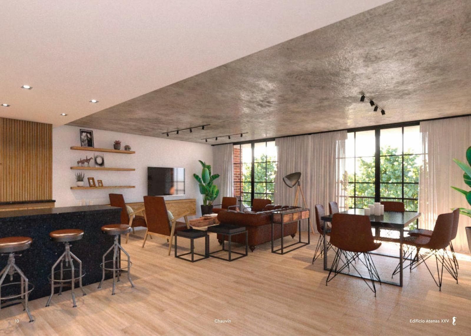2-Room Apartment with Balcony, Garage, and Amenities at Chauvin—Brand New