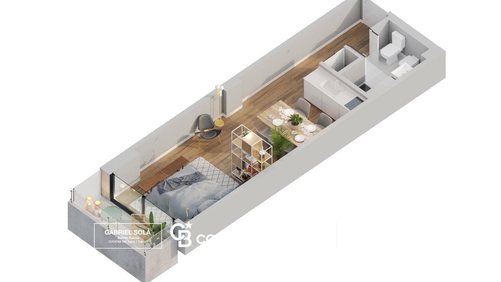 FOR SALE / Studio apartment, 34 m², Santa Fe 5022 - Palermo