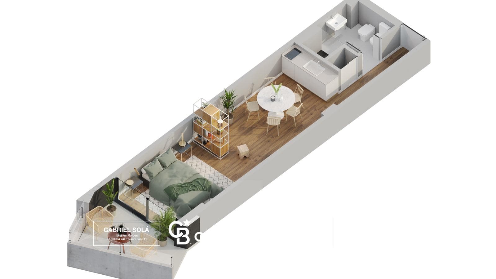 FOR SALE / Studio apartment, 34 m², Santa Fe 5022 - Palermo
