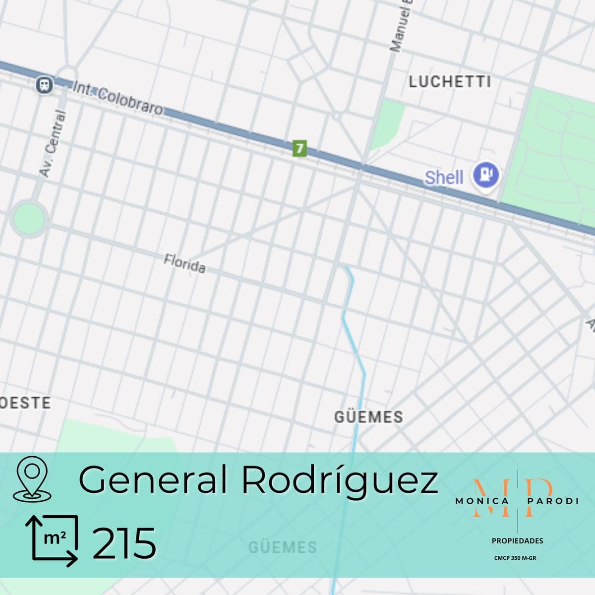 Lot for sale in General Rodríguez – 215 m²