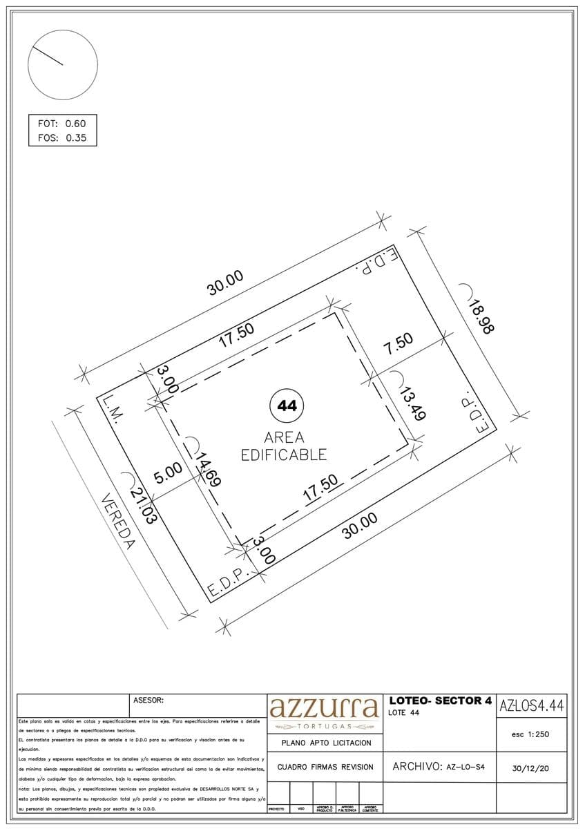 Interior lot with two plots in Azzurra Tortugas