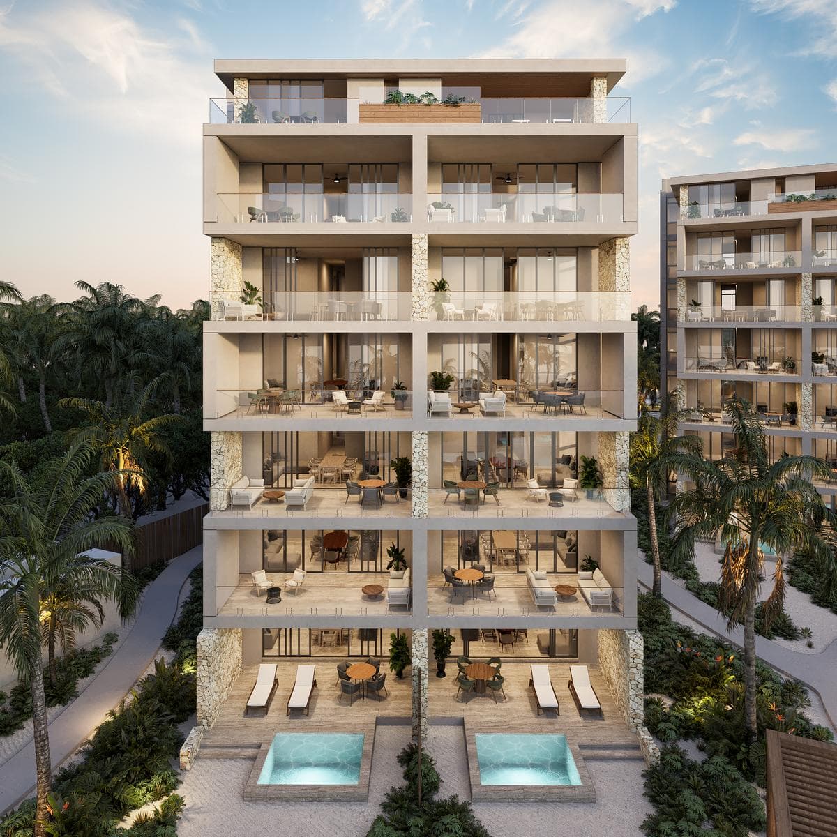 Two-bedroom apartment for sale on Chuburna Puerto Beach