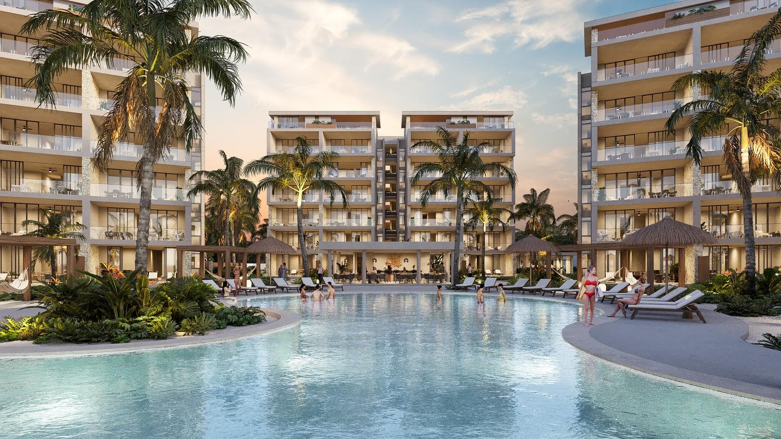 Two-bedroom apartment for sale on Chuburna Puerto Beach