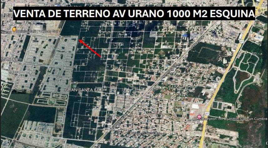 LAND FOR SALE IN CANCUN, ALAMOS: 1,000 M2