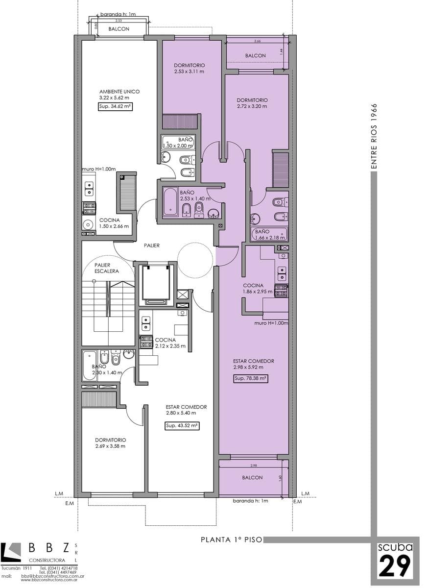 FOR SALE - 2-bedroom apartment with two balconies and a garage. Abasto, Rosario.