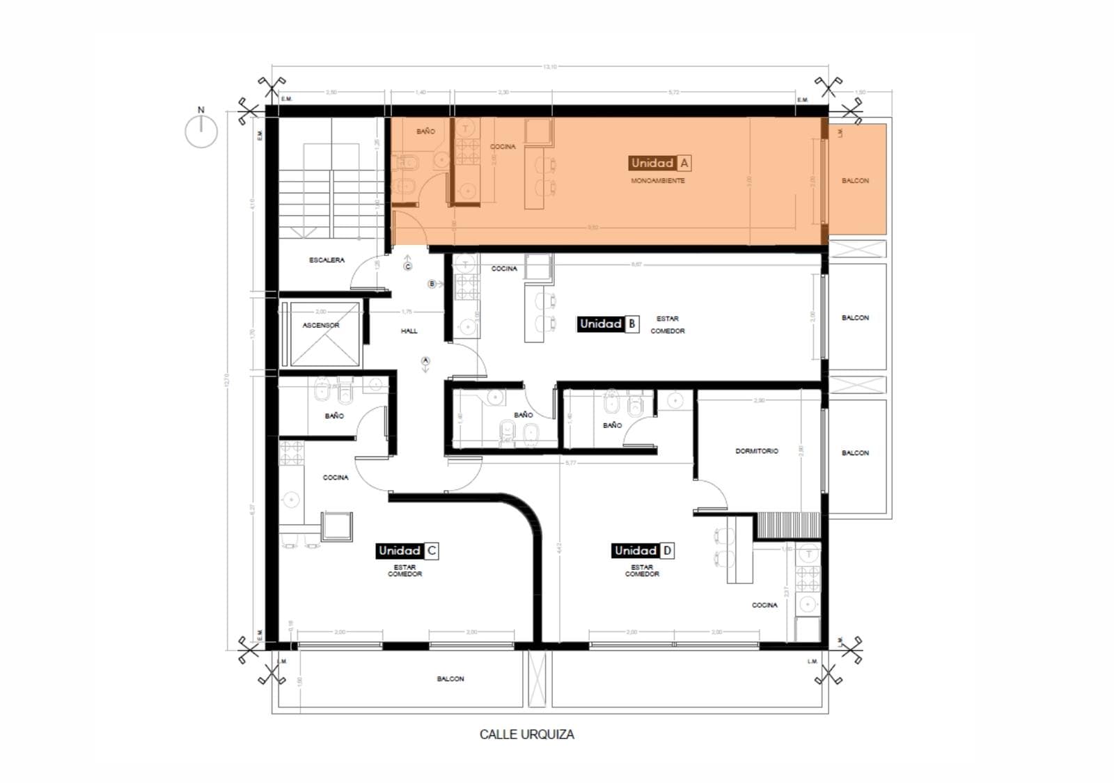 FOR SALE - Studio Apartment at Urquiza and Constitución - Luis Agote, Rosario.