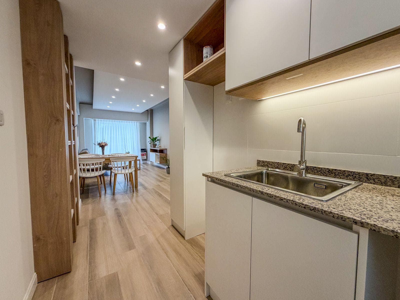For Sale - 3 rooms - Renovated and furnished - Street-facing with a balcony