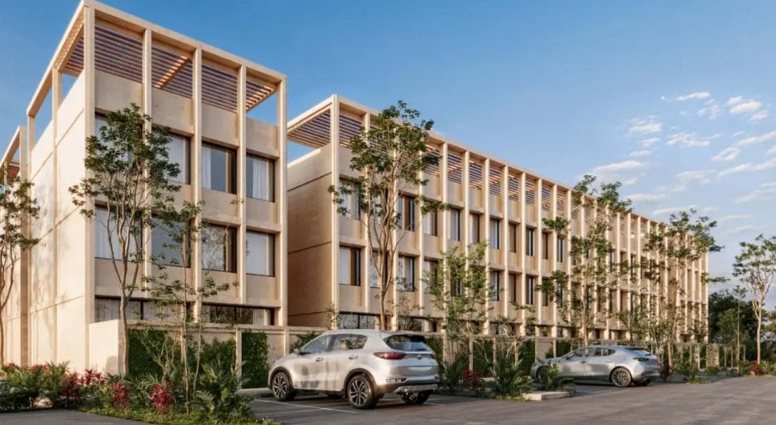 Furnished pre-sale apartment with guaranteed rent in Temozón Norte
