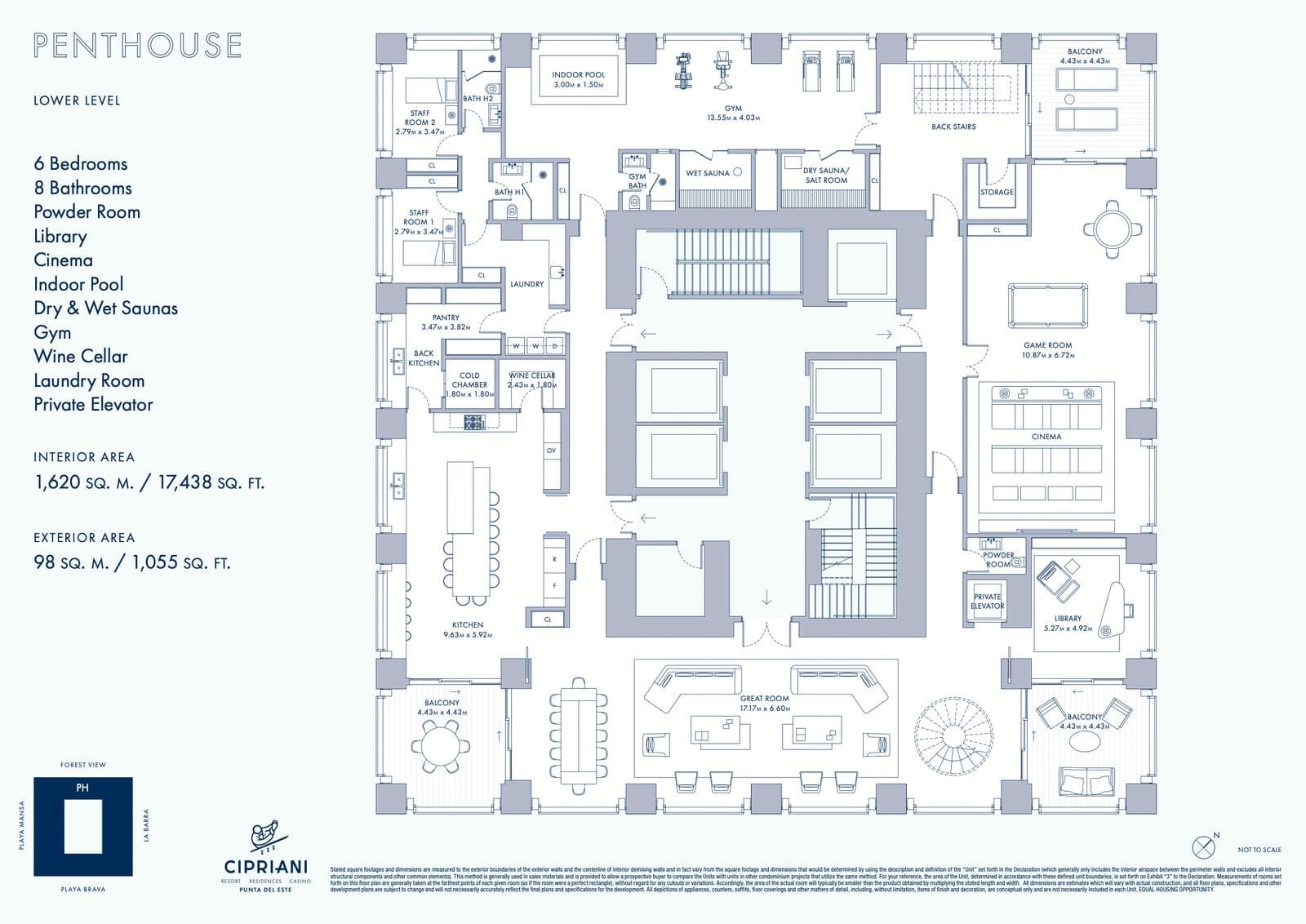 Exclusive “CIPRIANI Residences.” PENTHOUSES / DUPLEXES with 360° Views, Playa Brava
