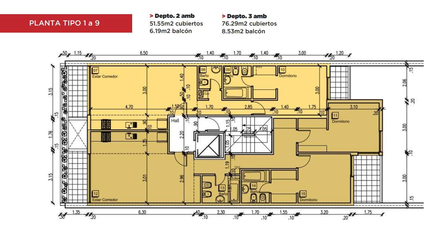 Departamento 2 AMB PLAZA MITRE