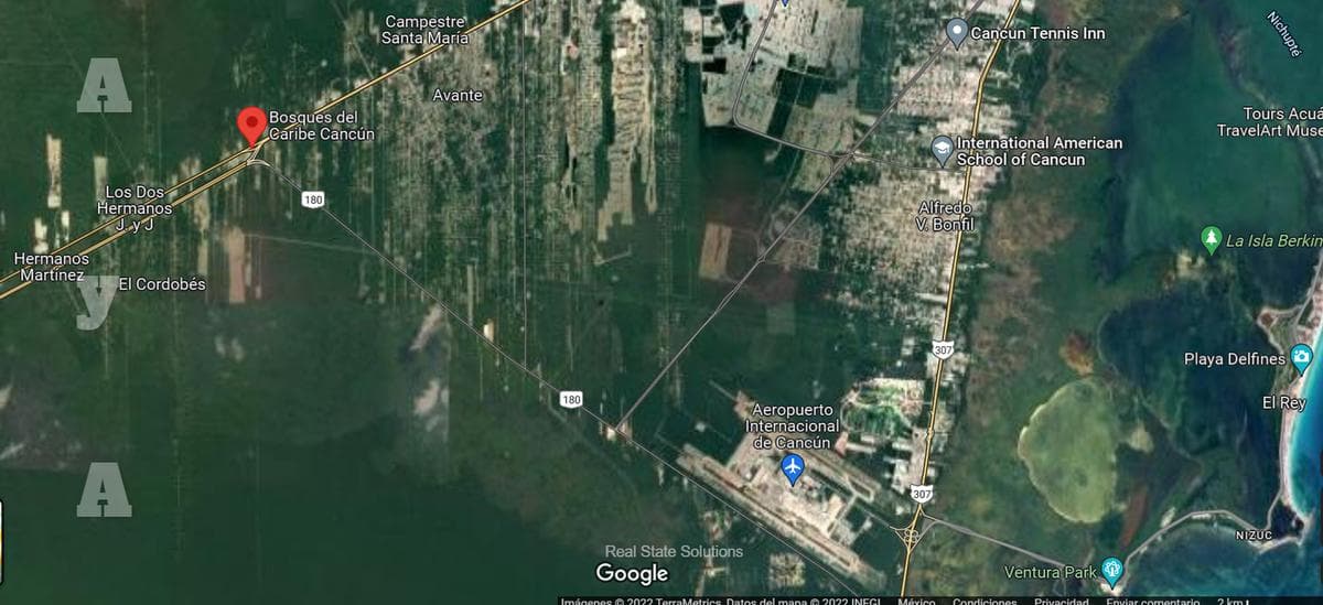 Land for Sale: 4,200 m² on the Cancún-Mérida Highway. Bosques del Caribe, Cancún