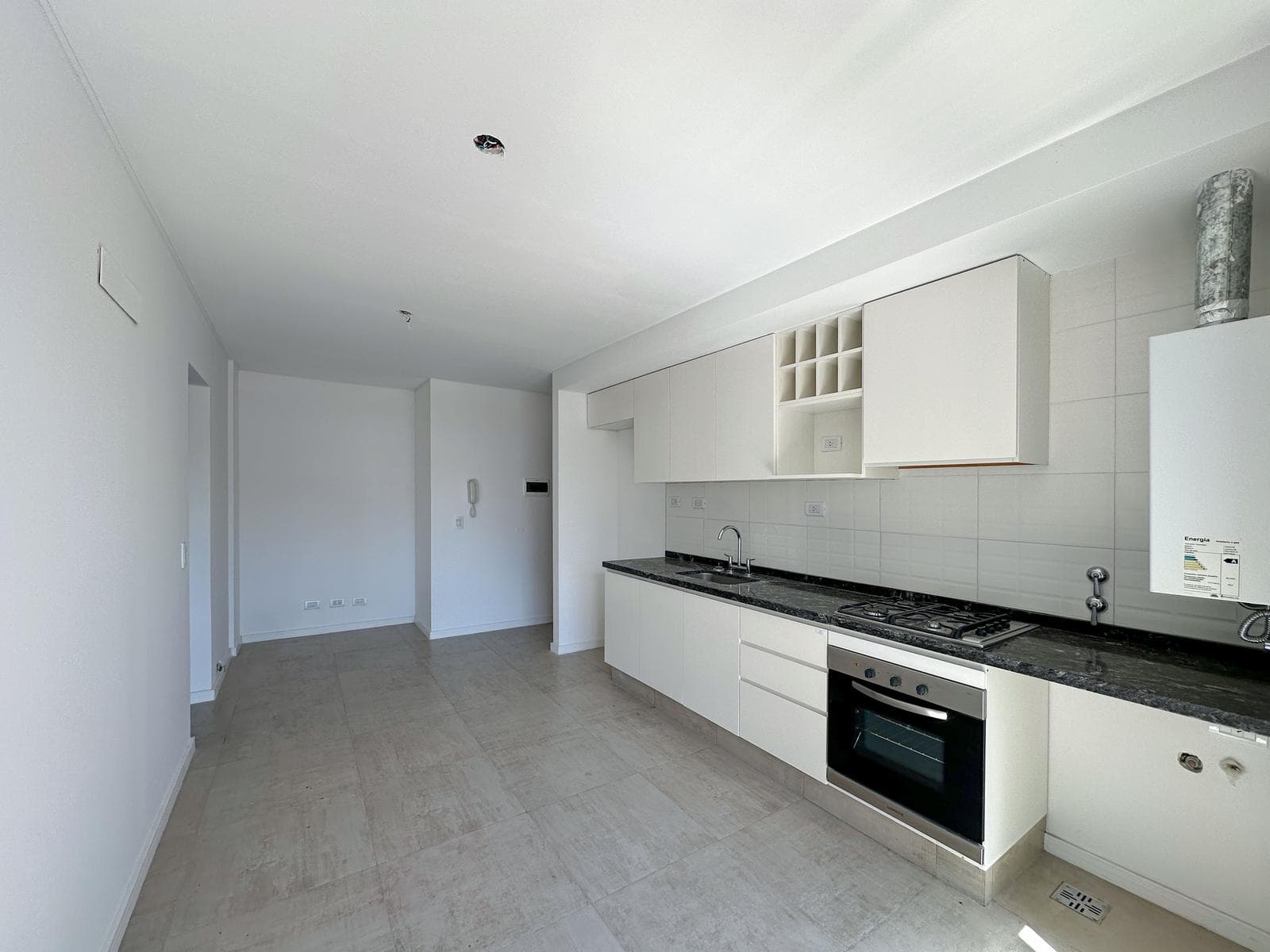 1-bedroom apartment facing the back of the building with amenities in the riverfront area