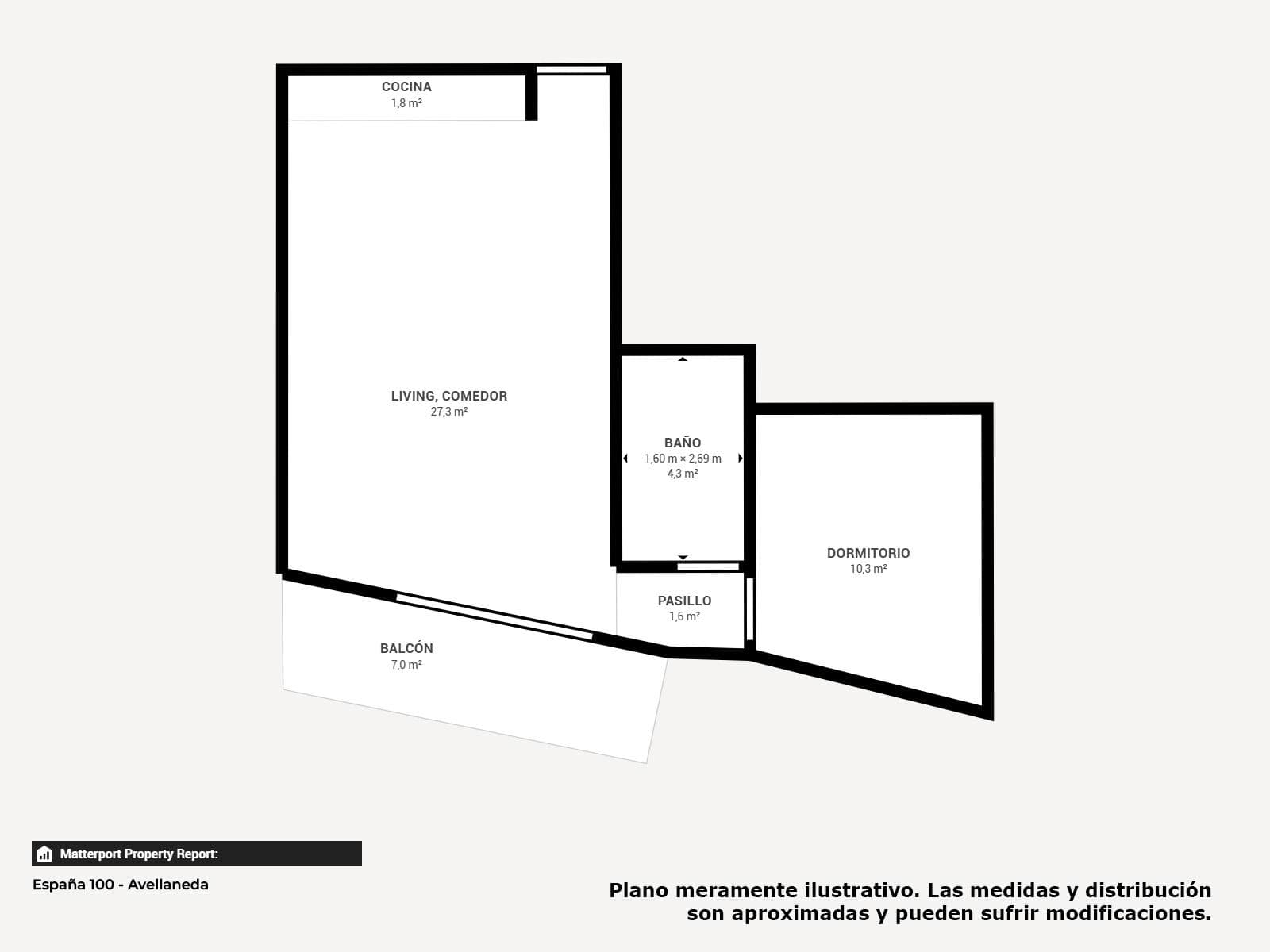 BRAND-NEW 2-ROOM APARTMENT FOR SALE WITH BALCONY IN DOWNTOWN AVELLANEDA