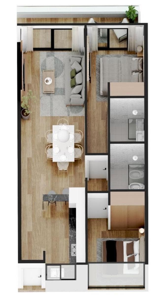 3-Bedroom Apartment in Pozo, Villa Urquiza