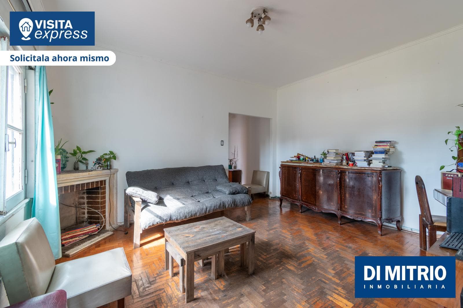 3-room apartment on Constitución Street with a utility room and balcony; no maintenance fees
