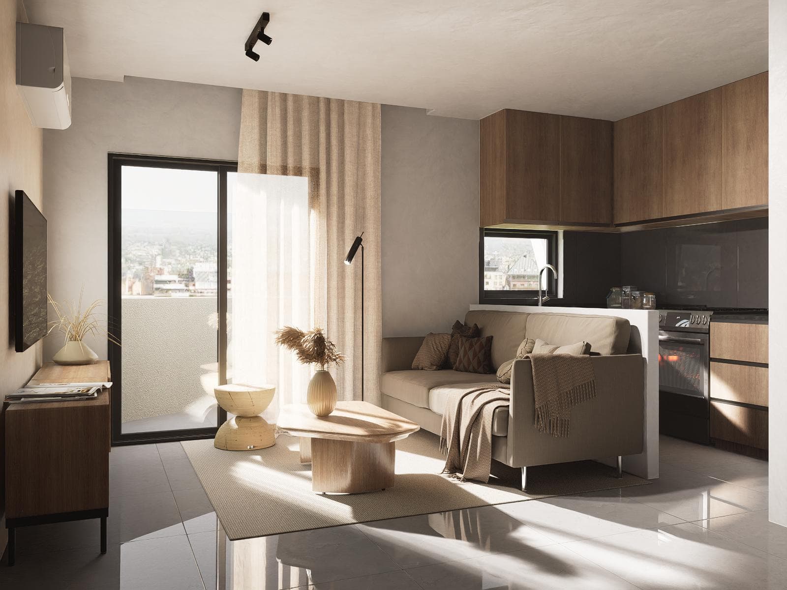 Financing for up to 5 years after delivery: 1 1/2-bedroom unit with balcony in Nueva Córdoba; Move-in: Dec. 27