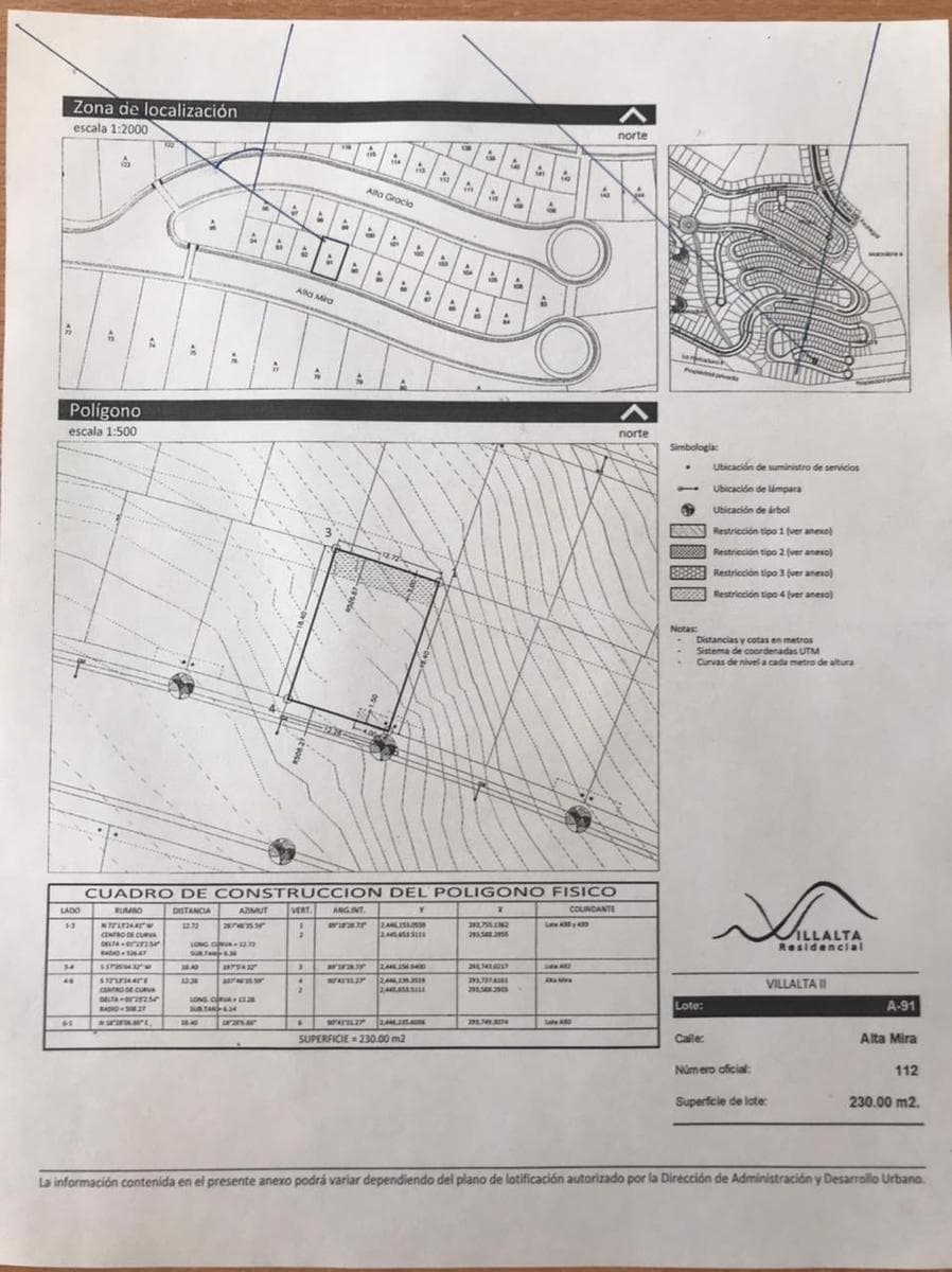 LAND FOR RENT IN VILLALTA $14,000 PER M2