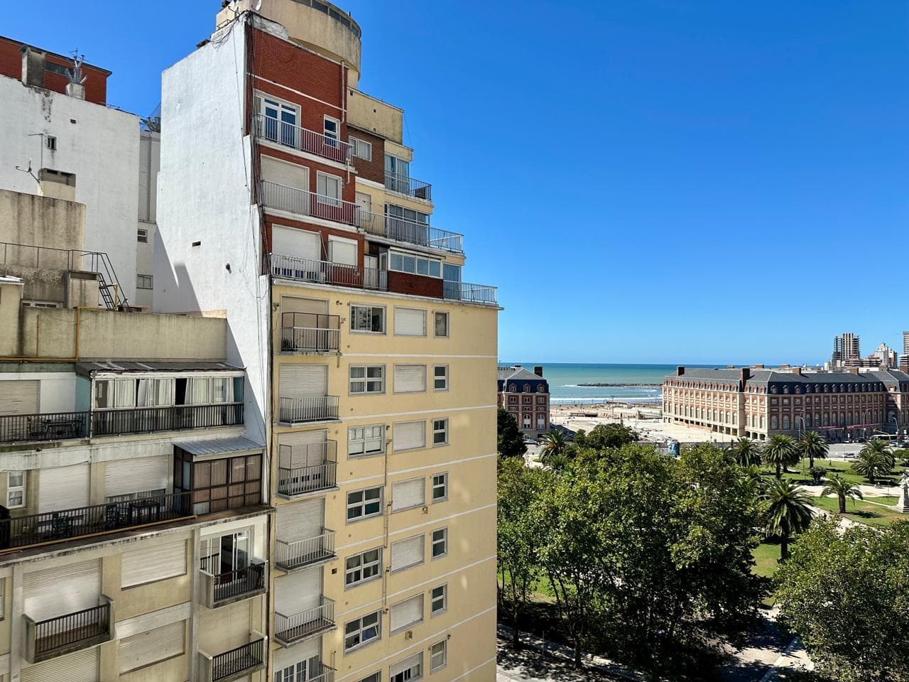 2-Room Apartment, Partially Renovated, Furnished, Side View of the Ocean