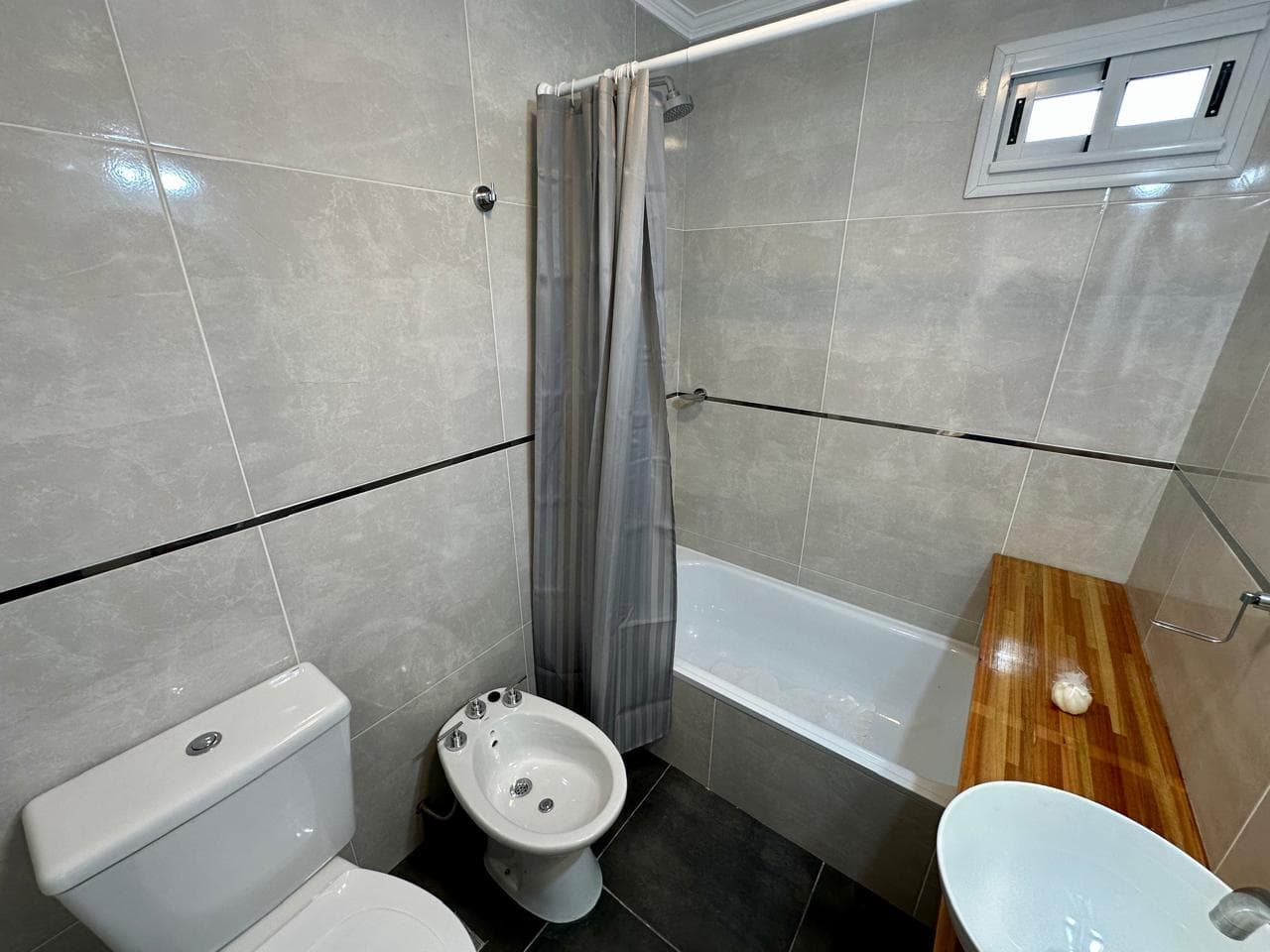 2-Room Apartment, Partially Renovated, Furnished, Side View of the Ocean