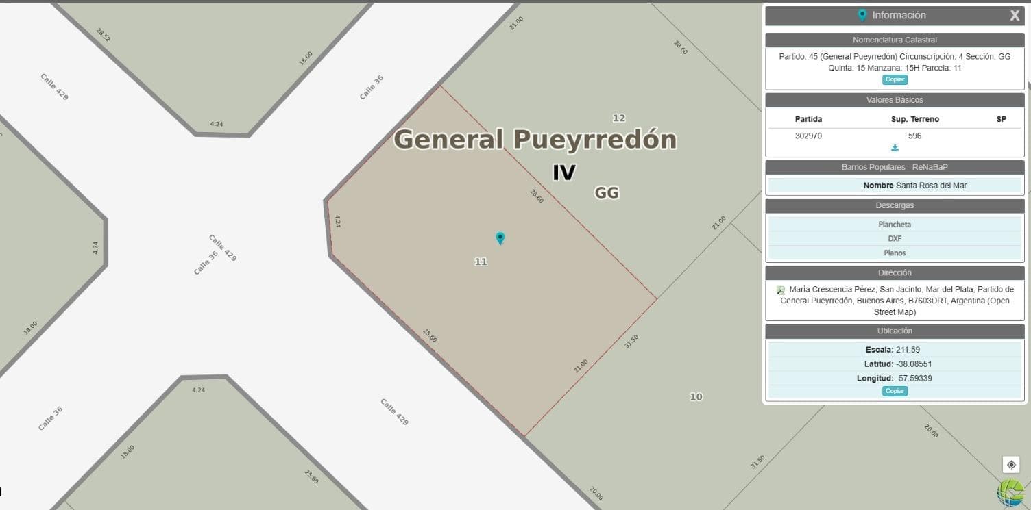 Land in Santa Rosa del Mar