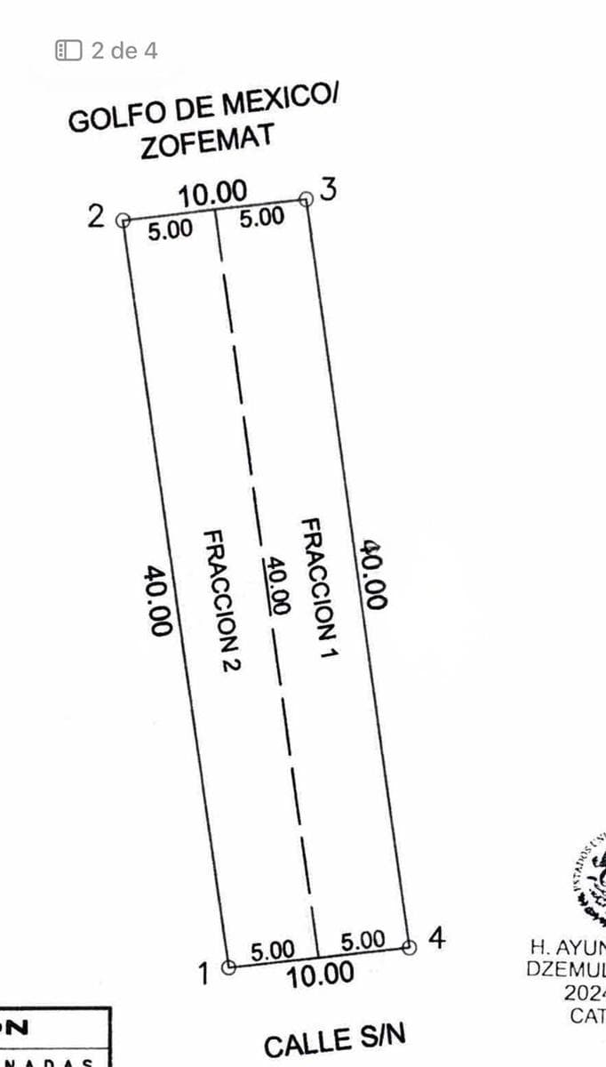 Oceanfront Lot for Sale in San Benito | 5 linear meters |