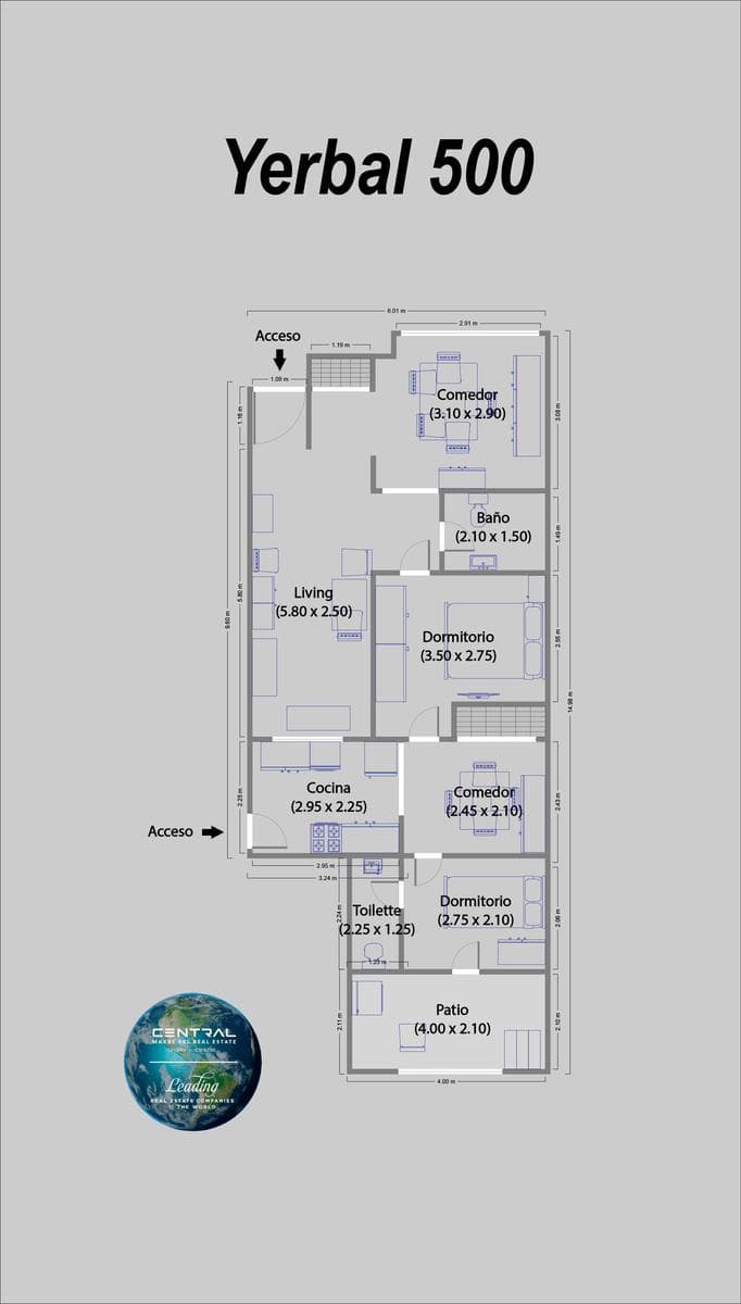 3-ROOM APARTMENT FOR SALE WITH A PATIO IN CABALLITO