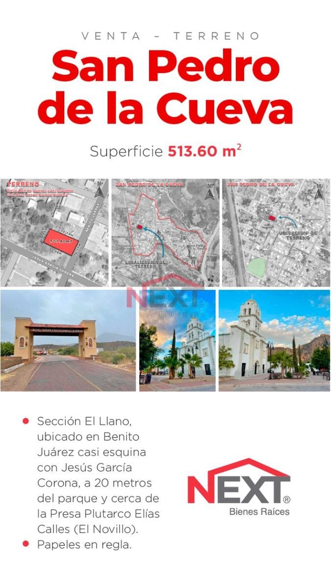 LAND FOR SALE IN SAN PEDRO DE LA CUEVA