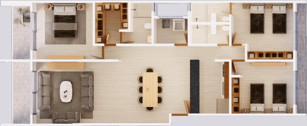 Departamentos en Venta en Del Valle Norte con Balcón y 3 Recámaras