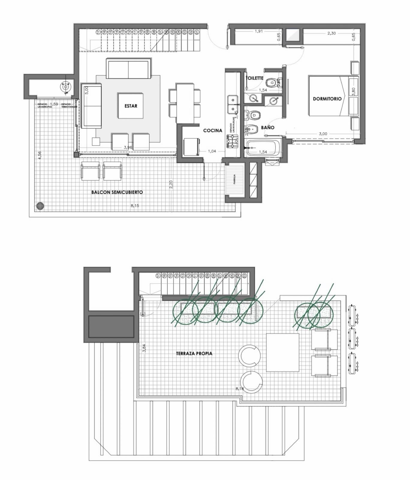 Brand-new 2-room apartment for sale in Haras del Sur III
