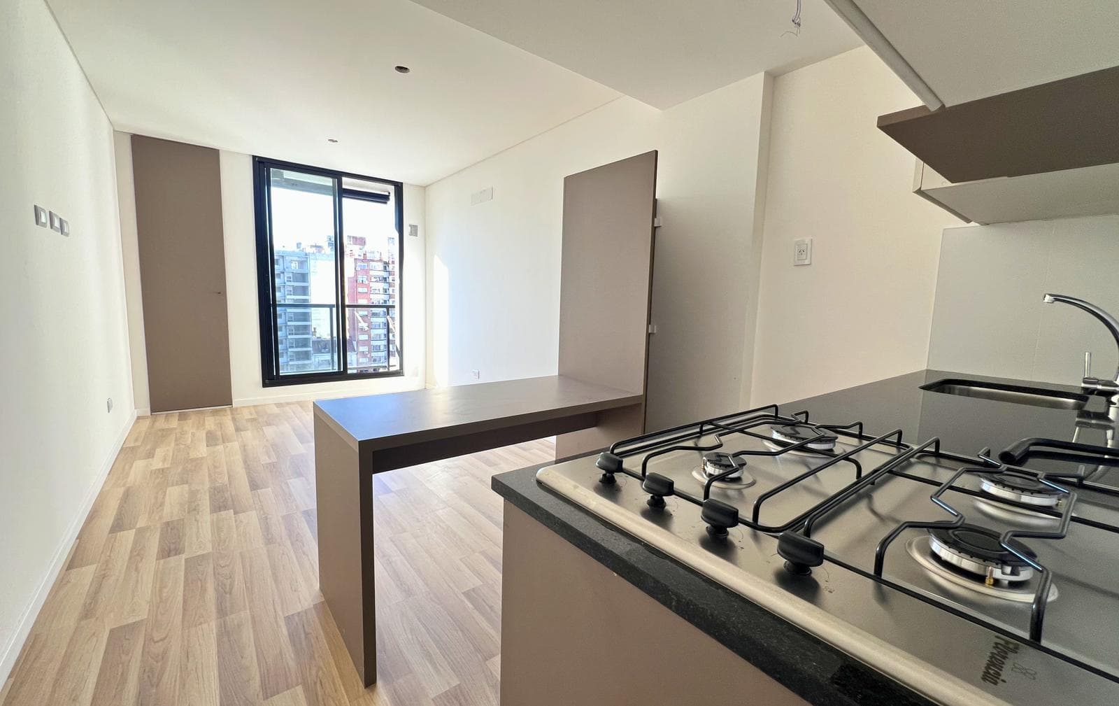 Studio apartment with a balcony