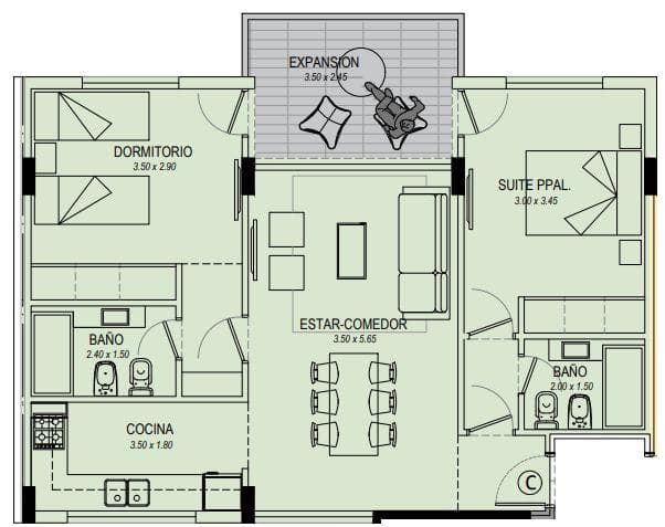 Apartment Under Construction in Parque Luro