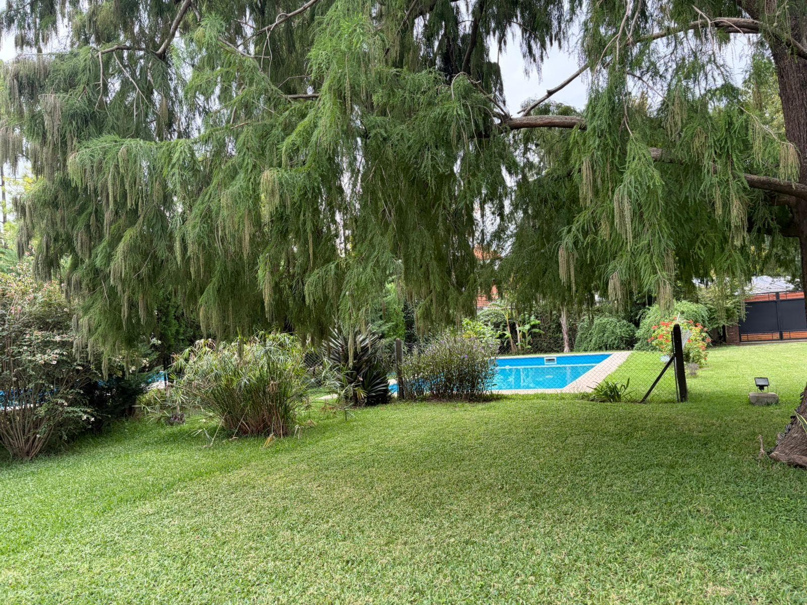 Two-bedroom house in the Don Quijote neighborhood, with a pool, barbecue area, and large yard