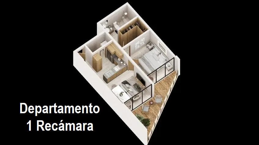 Pre-sale Apartment, 1 Bedroom, Colosio Blvd., Cancún.