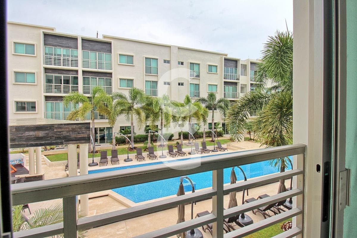 Apartment for Rent in Cancún in the Astoria Residential Complex with a Spacious Terrace and 3 Bedrooms