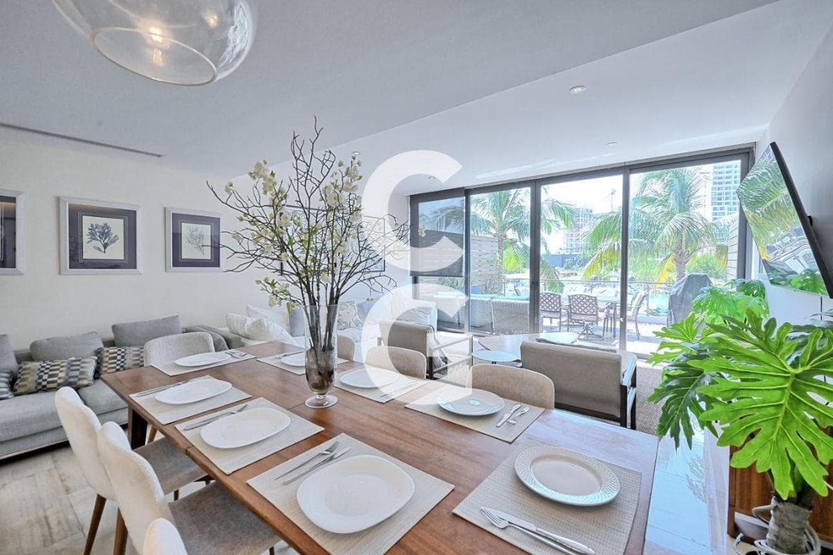 House for Sale in Cancun at Canal Homes Puerto Cancun with a Terrace Overlooking the Canal