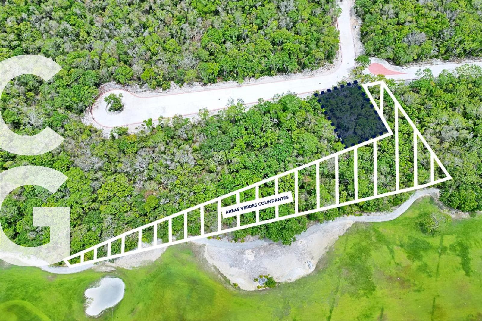 Land for Sale in Cancun in the Country Club Residential Complex Across from the Green Area