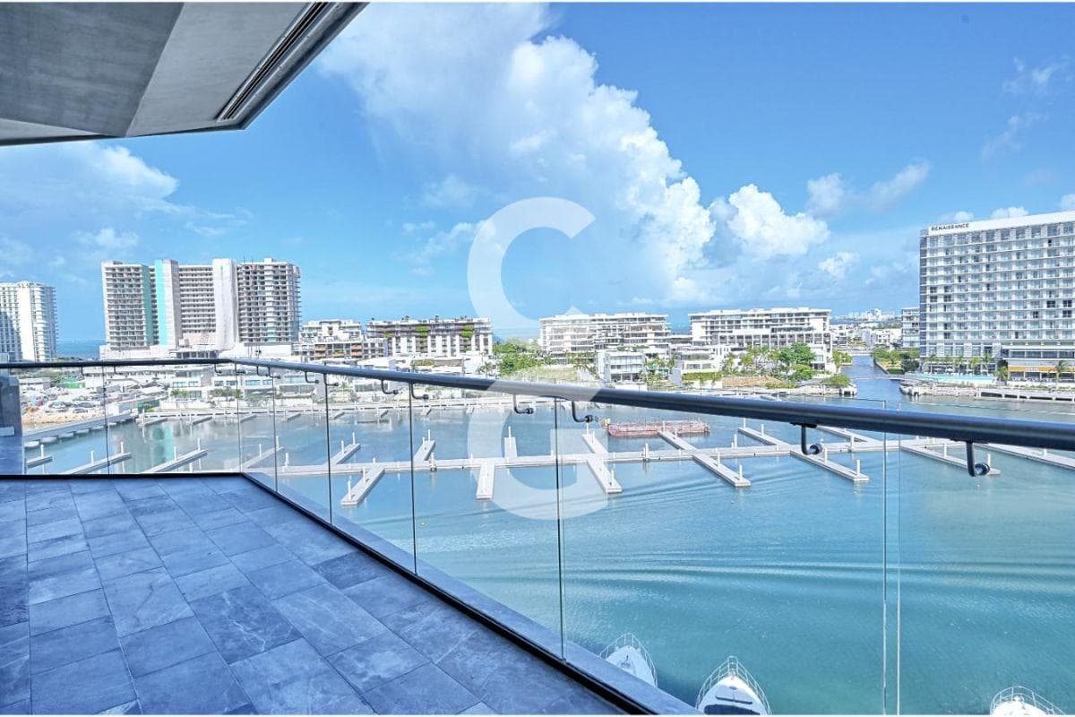 Apartment for Rent in Cancún at Shark Tower, Puerto Cancún, Across from the Canal
