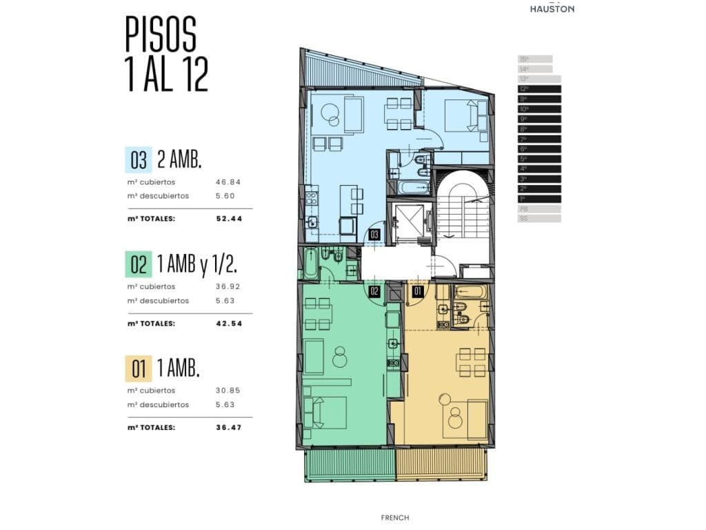 For Sale in Pozo: 1-, 1.5-, and 2-bedroom apartments in Recoleta. Completion in 2028