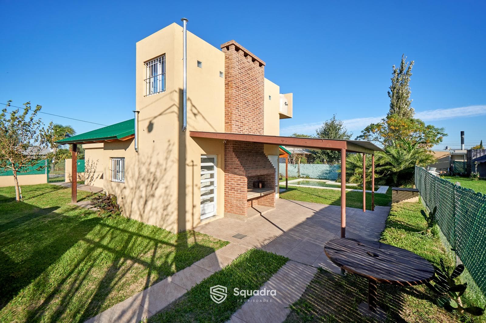 FOR SALE | TRADE - Brand-new 2-bedroom house with a pool, covered porch, and barbecue area - Funes City.
