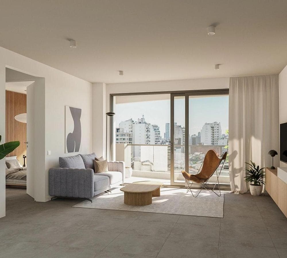 2-room apartment with balcony for sale in a new construction building in Recoleta