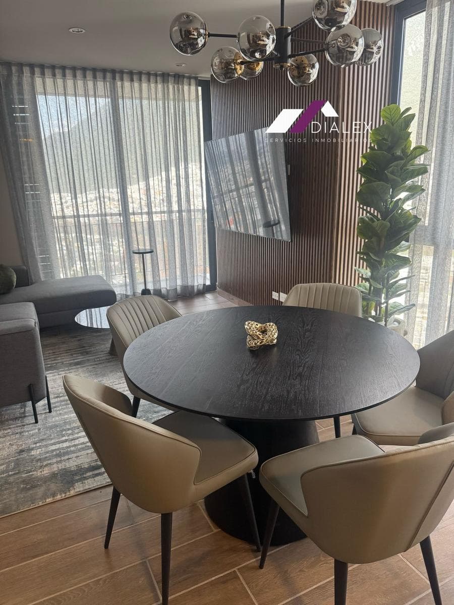 FOR RENT: FURNISHED 2-Bedroom Apartment in TORRE ALTANA, on the National Highway in MONTERREY's South Zone