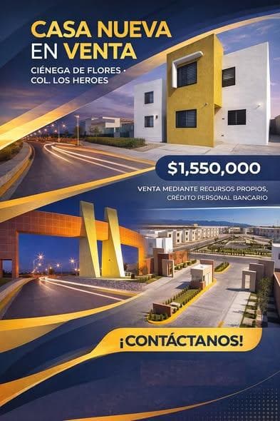 House in Ciénega de Flores, Los Heroes Subdivision