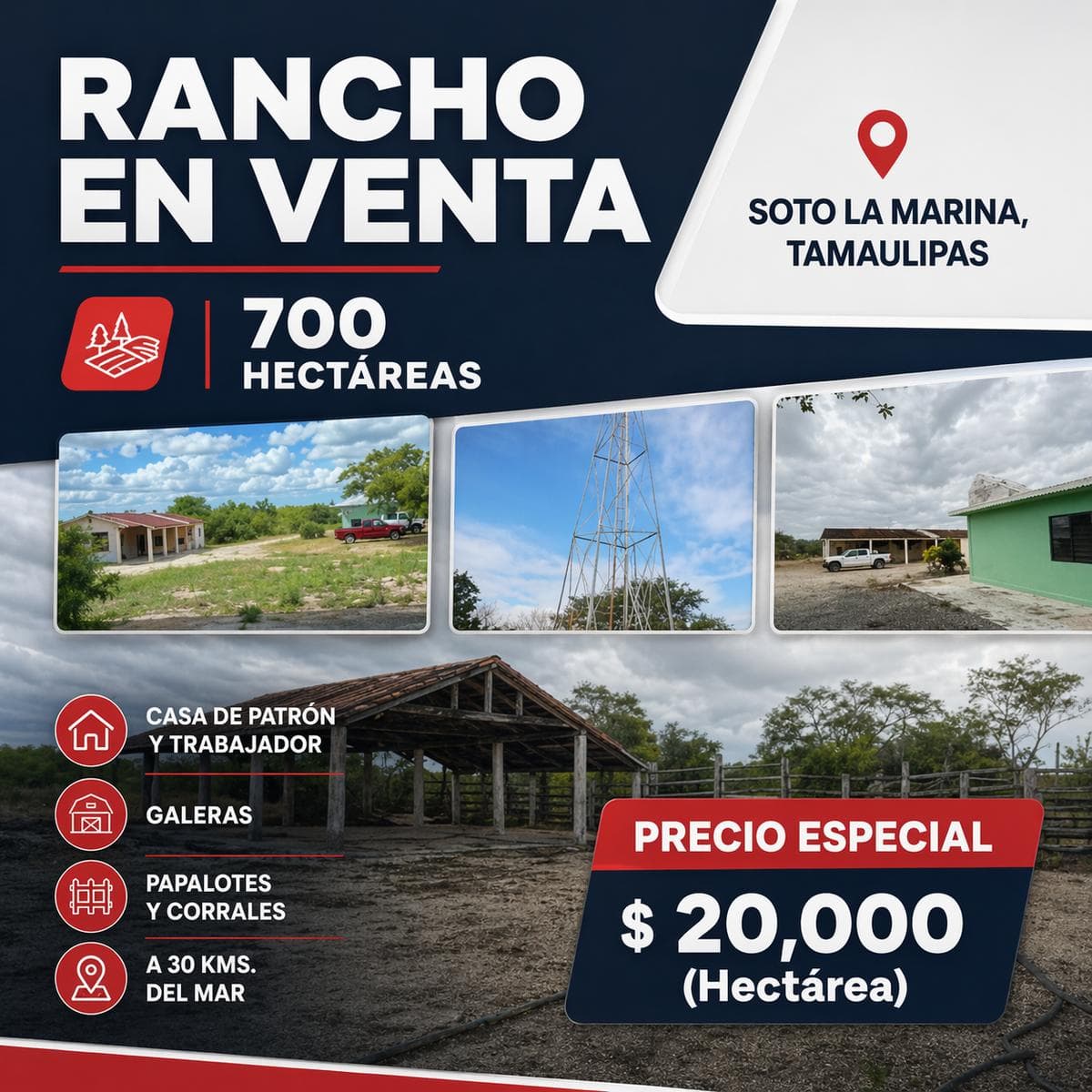 Land (Ranch for Sale) Soto la Marina, Tampico