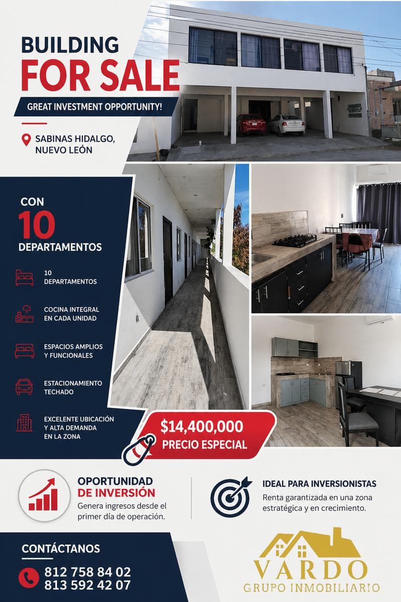 Apartment Building for Sale - Sabinas Hidalgo, N.L.