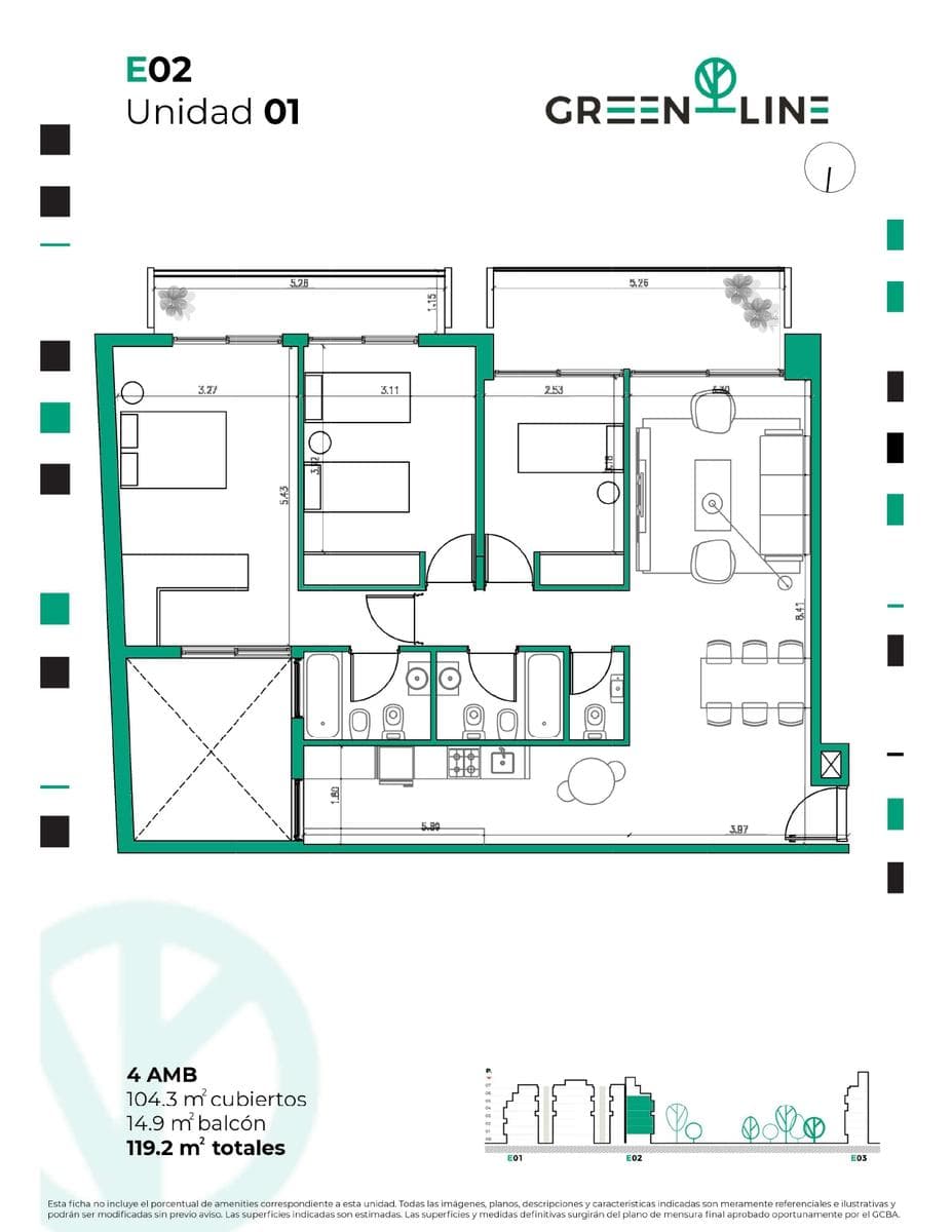 One-Bedroom Apartment with a Balcony in Almagro