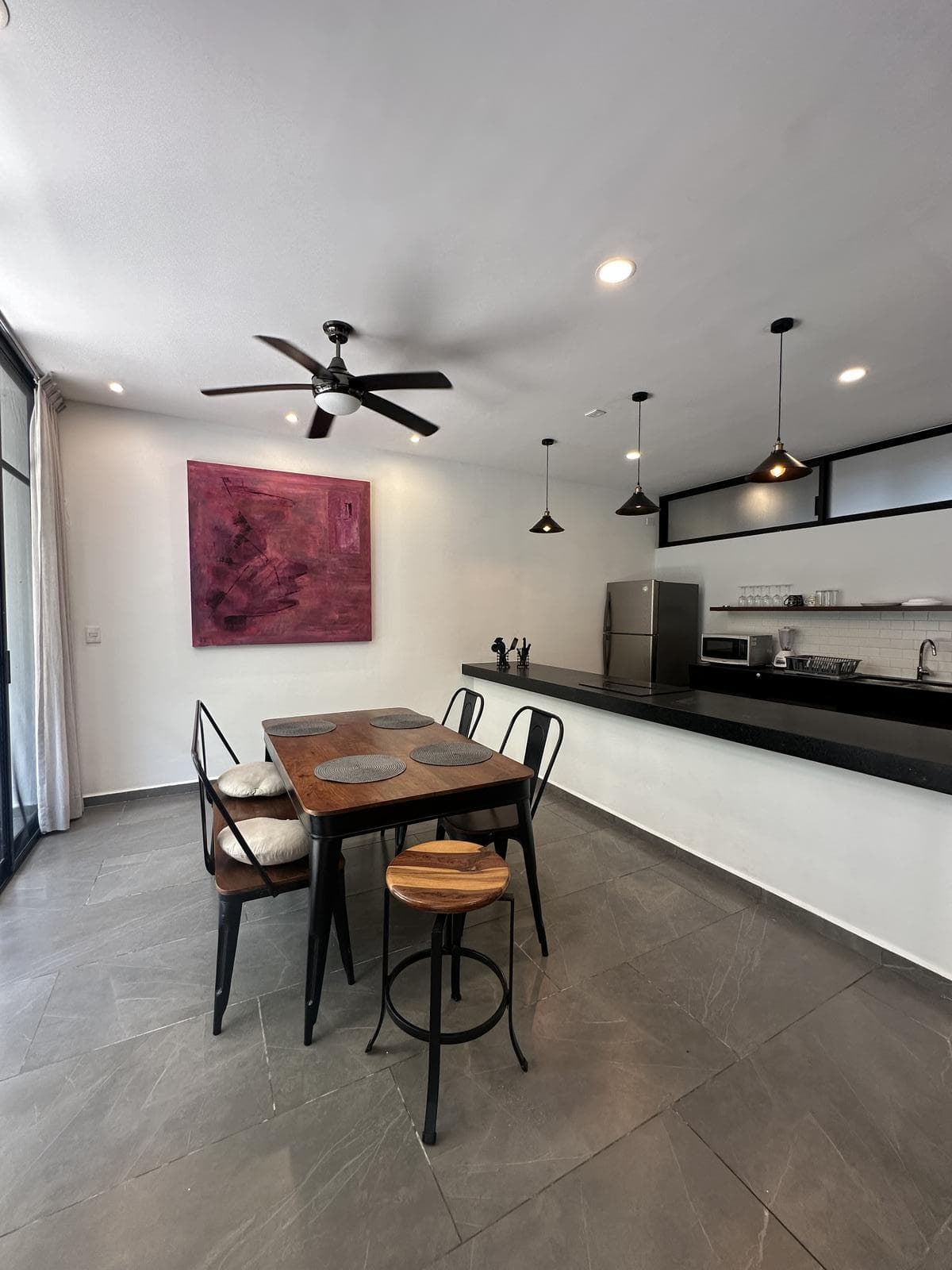Furnished two-story loft-style apartment for rent
