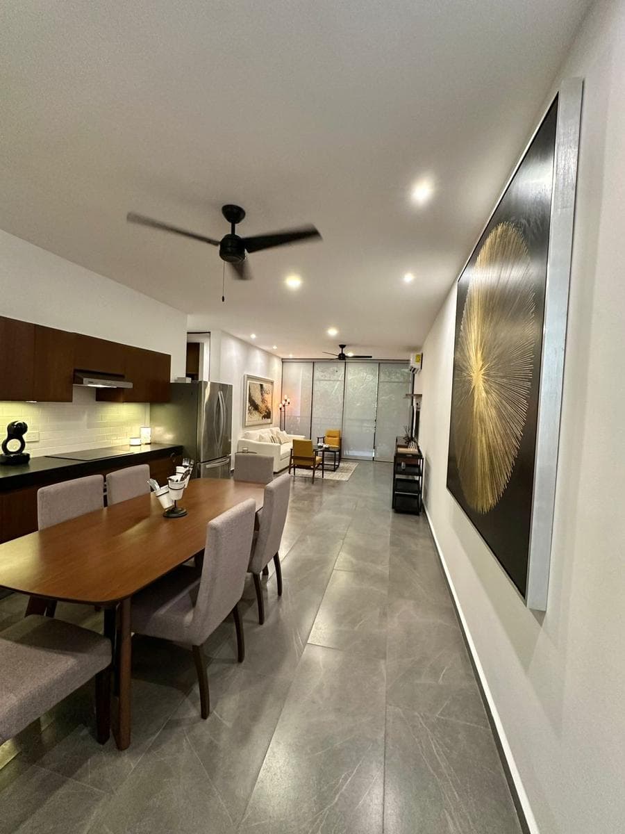 Furnished 2-bedroom apartment for rent with a balcony
